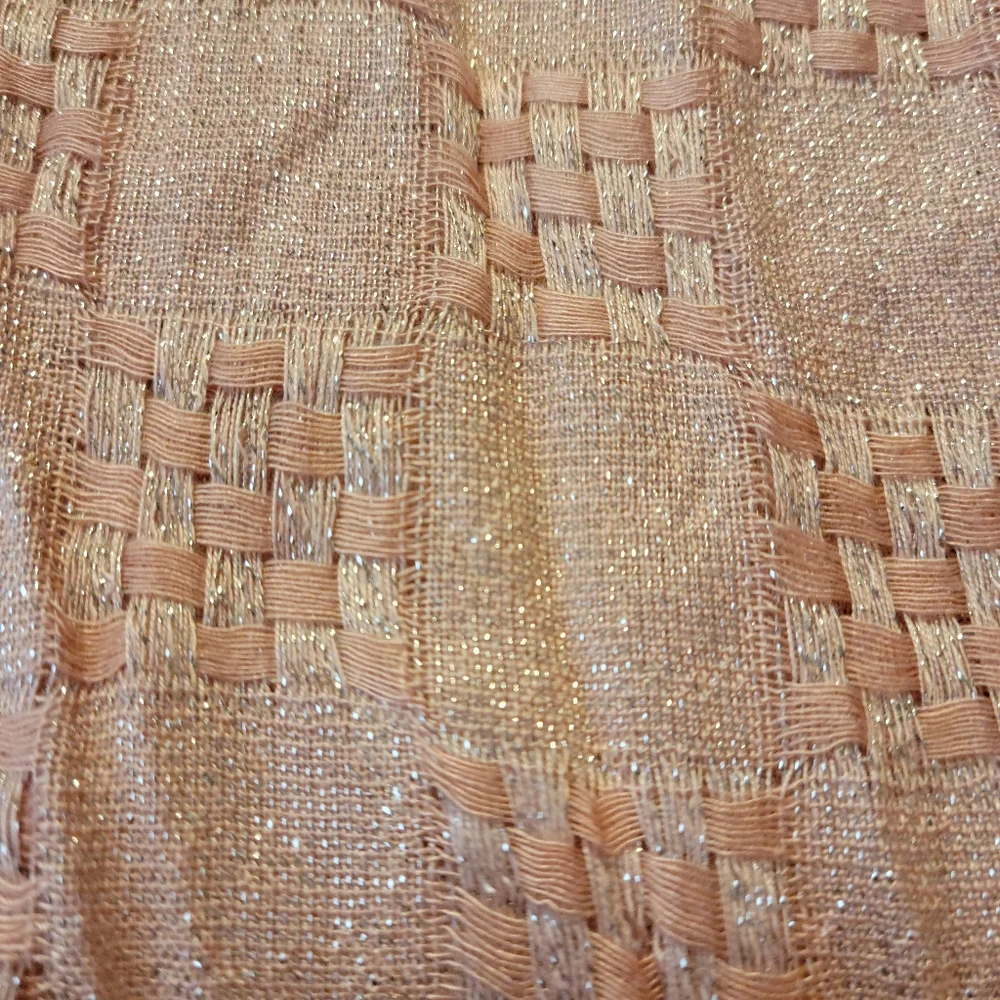 Krazy Kat New Pink and Silver Metallic Scarf Fringe